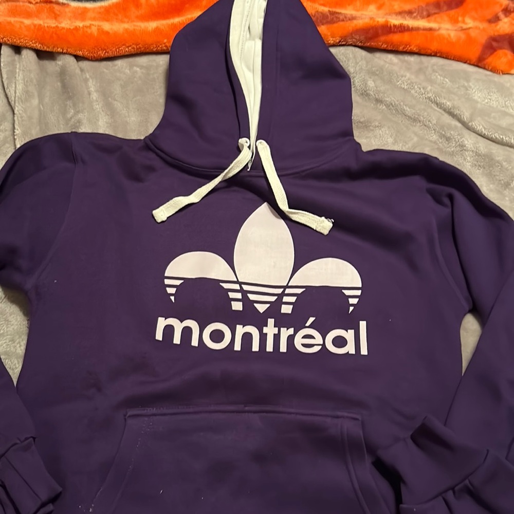 Purple and white MONTREAL HOODIE